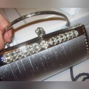 Elegant Silver Clutch Bag